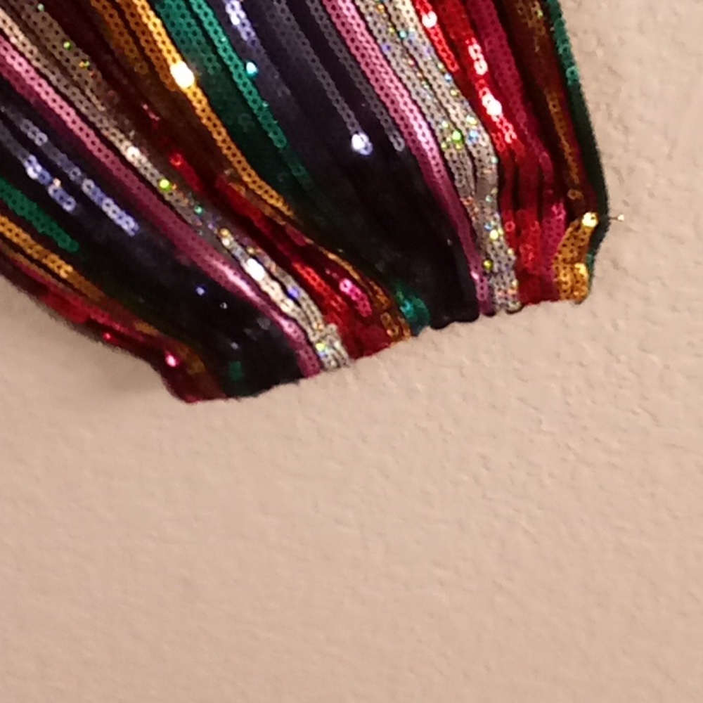 NEW CROWN & IVY Vneck Long Sleeves Festival Size XXL Sequins Multi Colors B4 X P - Picture 7 of 12